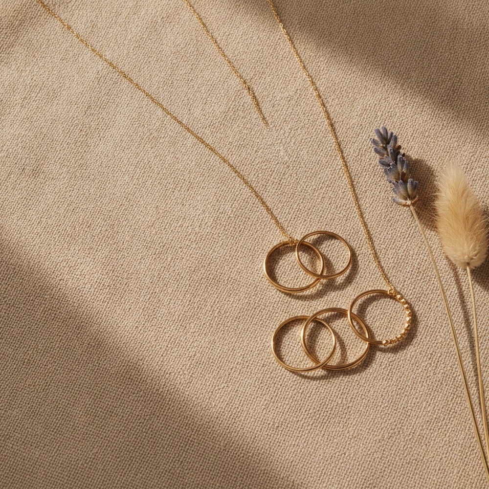 Warm editorial jewelry photography