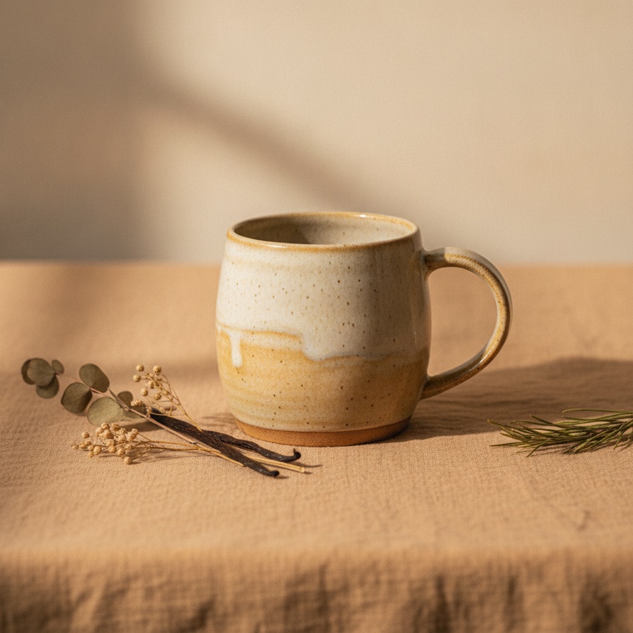 Styled ceramic mug
